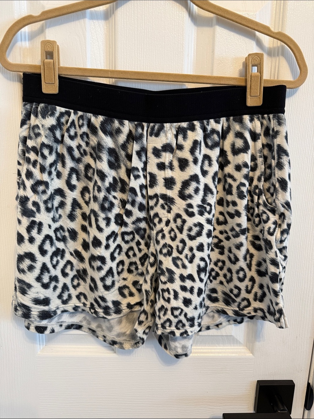 Jambys Unisex Leopard Print Boxers With Pockets Lounge Shorts Sz L